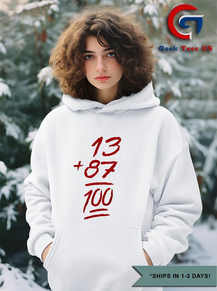 13 plus 87 percent 100 Taylor shirt
