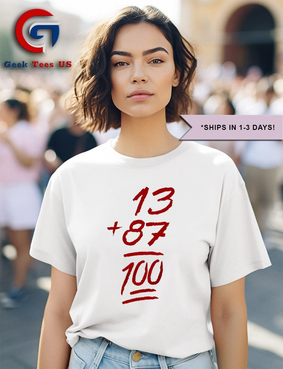 13 plus 87 percent 100 Taylor shirt