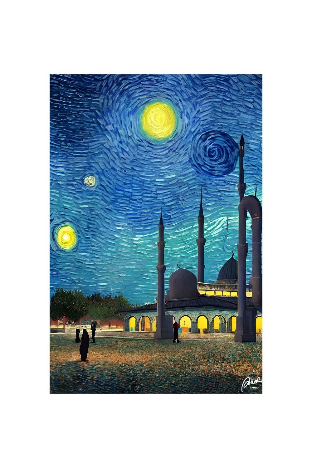 Van Gogh Al Islamic Print