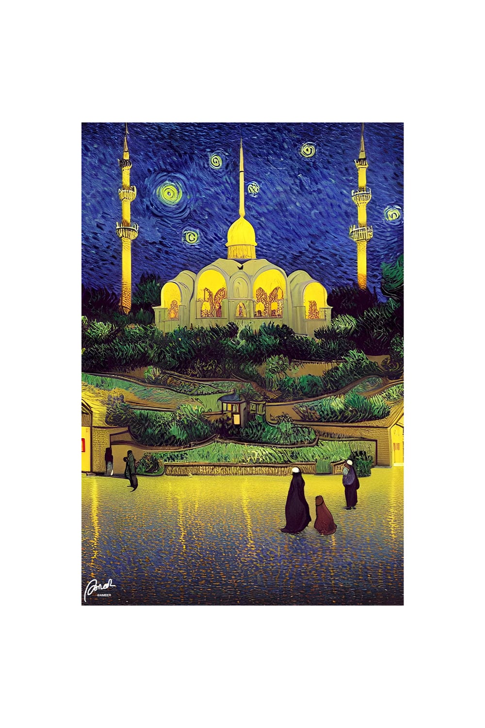 Van Gogh Al Islamic Postcard