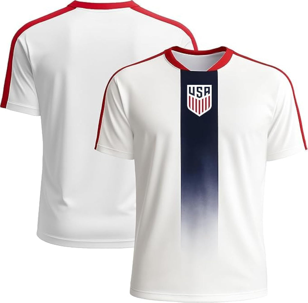 Icon Sports U.S. Soccer USMNT Poly Soccer T-Shirt Game Days Shirt Youth Size - Legend White Color White