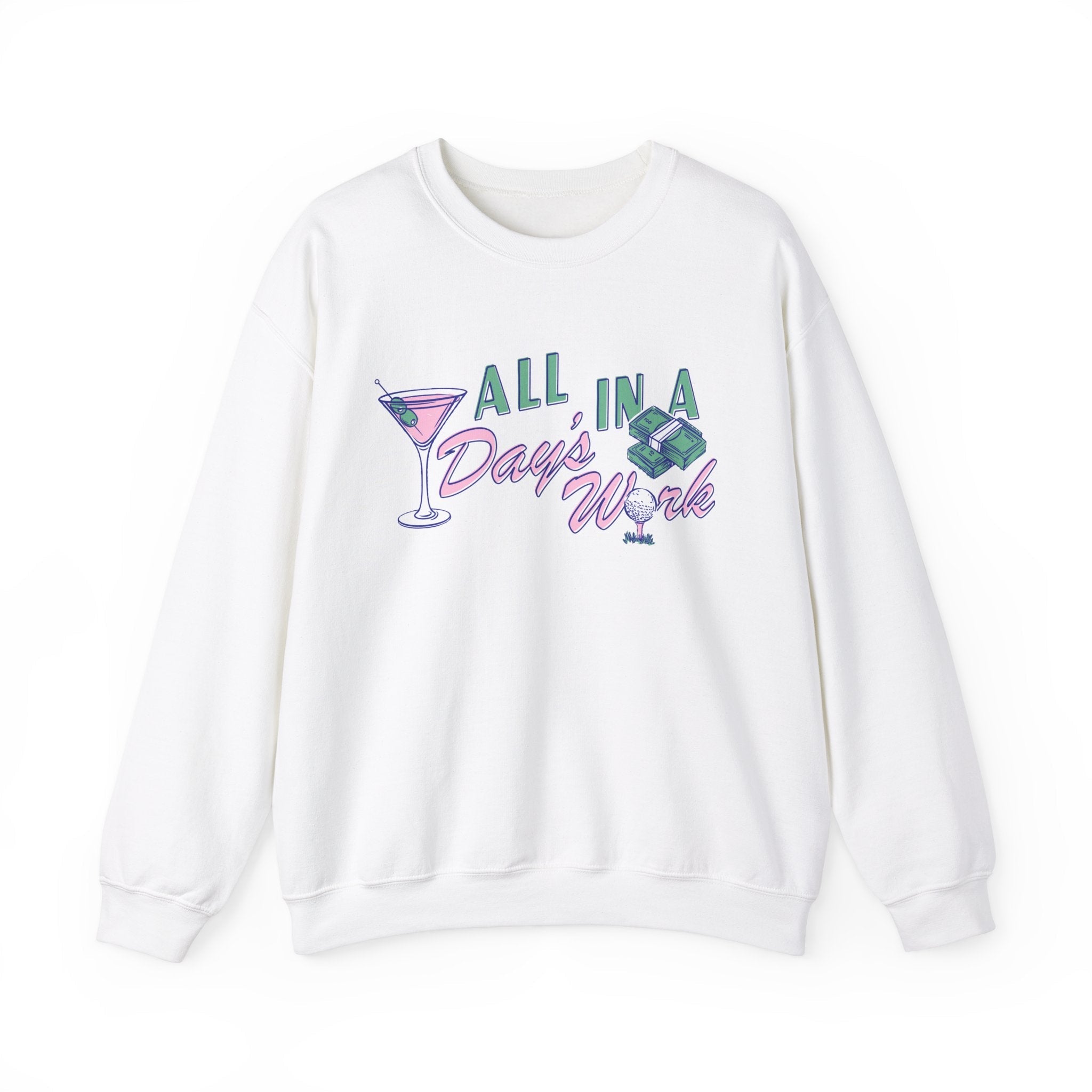 Cass Holland: All In A Days Work White Crewneck