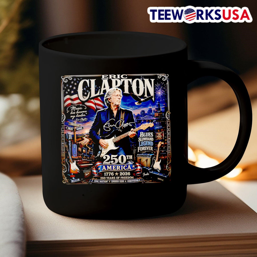 250th America 1776 2026 250 Years of Freedom One Nation Under God Indivisible Eric Clapton Shirt