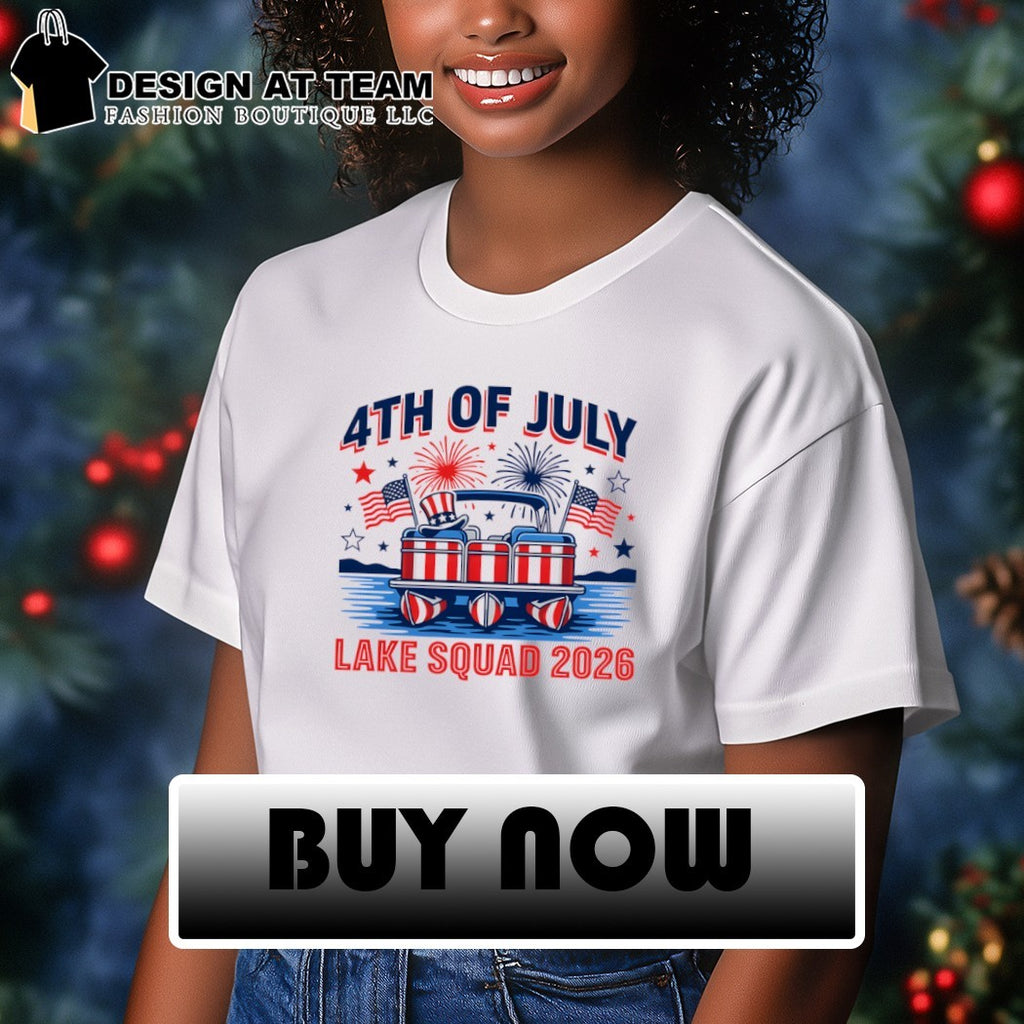 4th of July Lake Squad Patriotic Pontoon Boat shirt