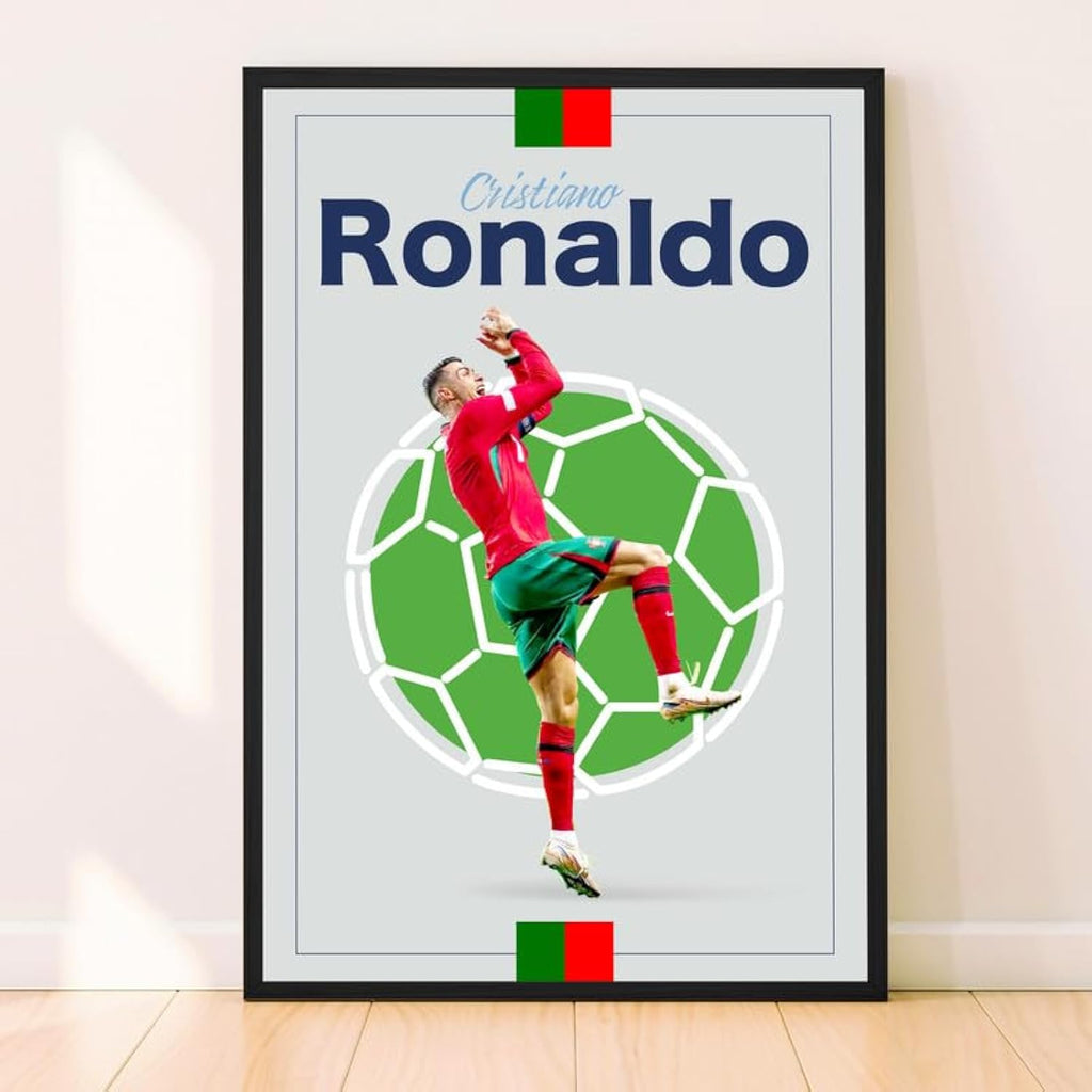Ronaldo Poster, Famous Soccer Player Posters, Cristiano Ronaldo Posters For Boys Bedroom, Soccer Wall Art, Gift for Fan Football, Cristiano Wall Art, Living Room Sport Room Gift for Fan Football - 24x36 inches