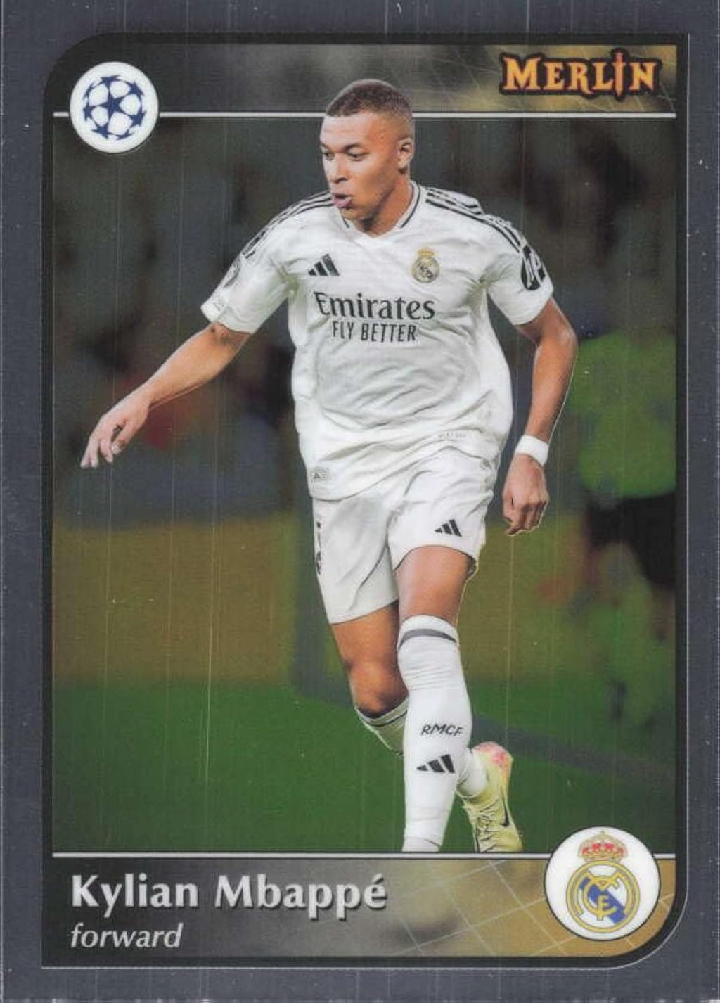 2024-25 TOPPS MERLIN UEFA CLUB COMPETITIONS #9 KYLIAN MBAPPE REAL MADRID C.F. SOCCER OFFICIAL TRADING CARD OF SOCCER