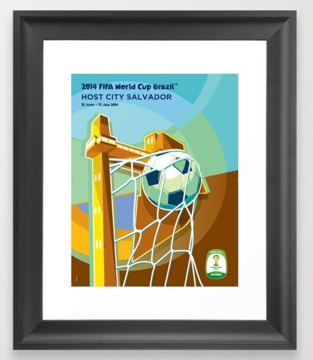 World Cup Brazil 2014 Salvador Host City Poster 16x20 Framed Print