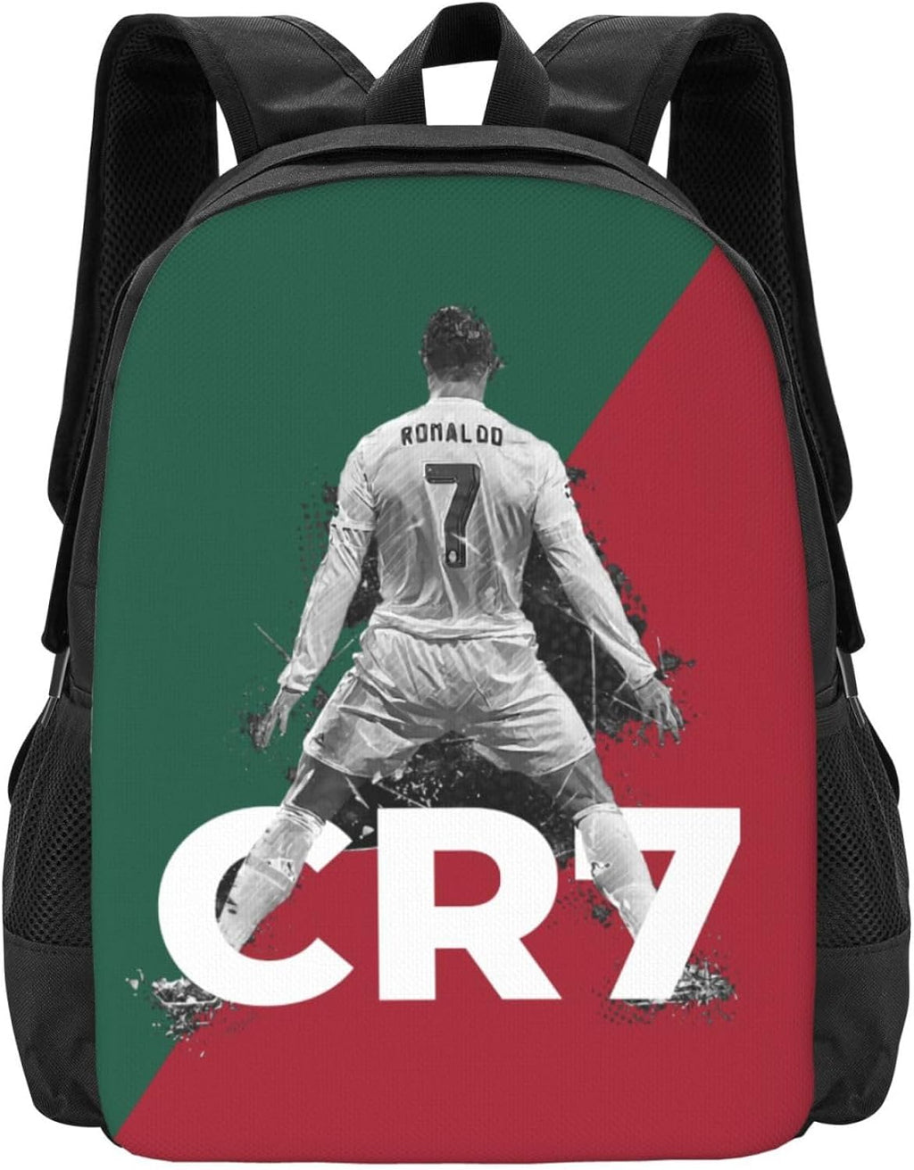 Ronaldo #7 Adult Simplicity Backpacks Bag Laptop Bag Bookbag Backpack 16.5 Inch For Daily, Black