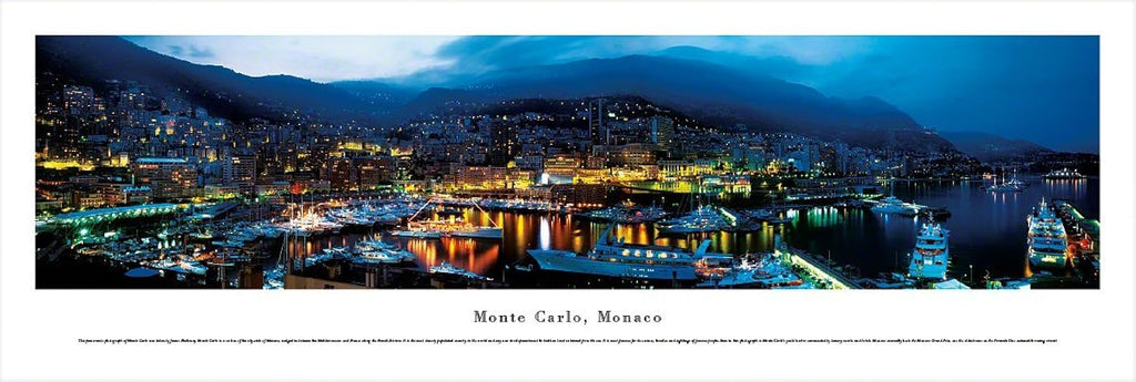 Monte Carlo, Monaco - Blakeway Panoramas Unframed Skyline Posters