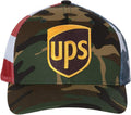 Green Camo American Flag Back United Parcel Service Official Style Color Embroidered Patch Front Snapback Khaki Brown Baseball Cap Hat 112PM