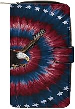 Usa Bald Ea-gles Leather Wallet Card Holder Large Capacity Phone Clutch Purse for Men Women