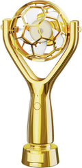 Soccer Trophy Shaped Handheld Fan, Soccer Gifts for Sports enthusiasts, Kids, Boys and Girls, Portable USB Rechargeable Mini Fan for Stadium, Game Day, 2026 World Soccer Event, Outdoor, Gold