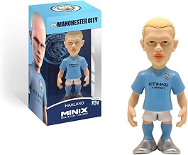 MINIX COLLECTIBLE FIGURINES – Erling Haaland, Official Manchester City, Sports Collectable 12 cm Figurine, Unique Soccer Gift for All Ages, Football Stars