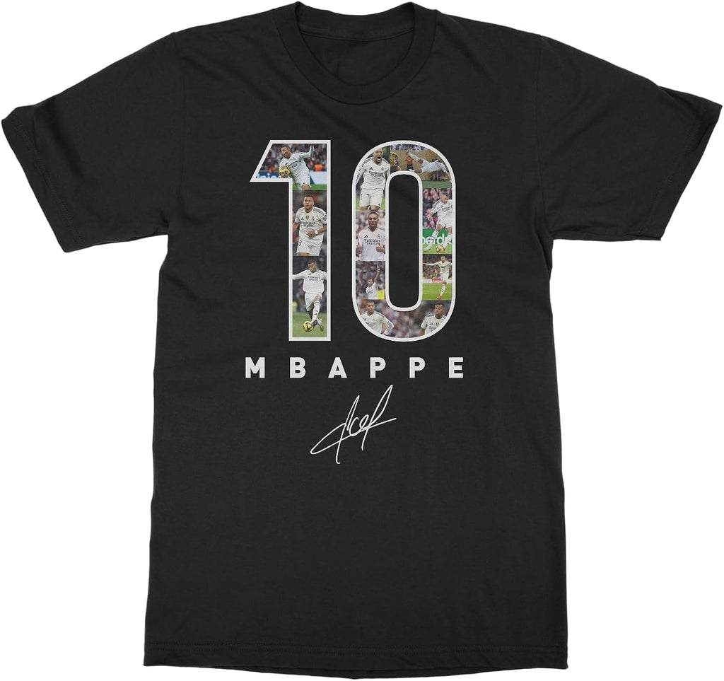 Mbappe-Inspired 10 Collage Graphic - Madrid Tribute Unisex T-Shirt