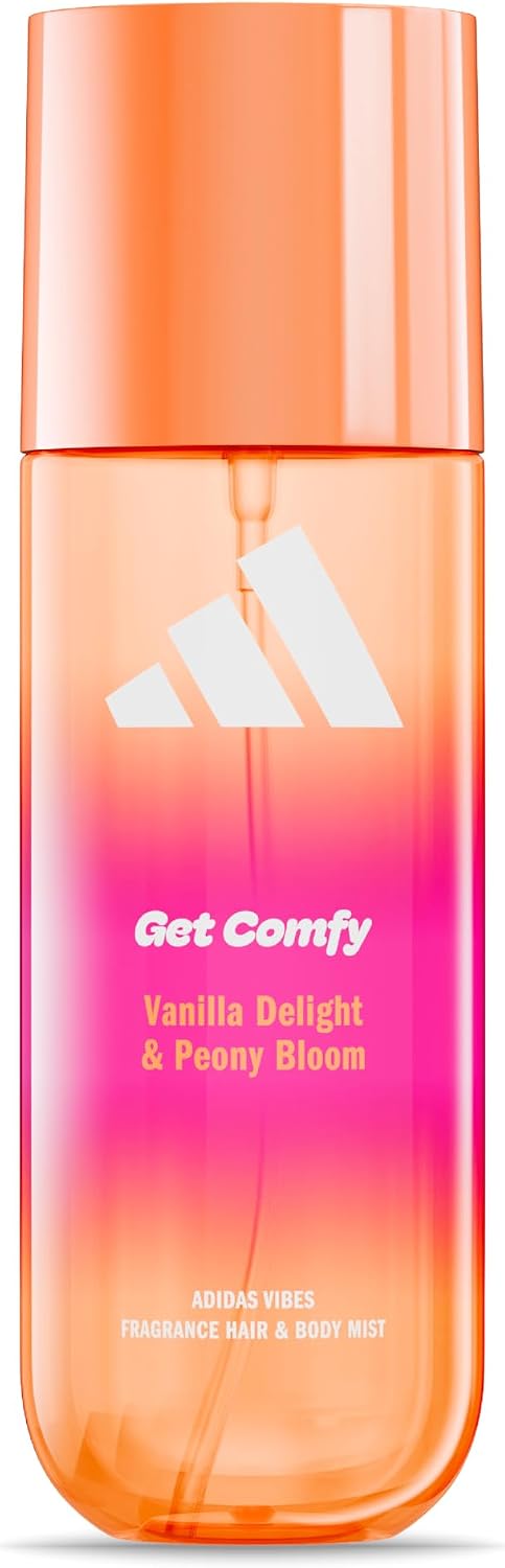 Vibes Get Comfy Fragrance Hair & Body Mist for Women, Mood-Boosting, Notes of Vanilla Delight & Peony Bloom, For Any Occasion, 7.9oz