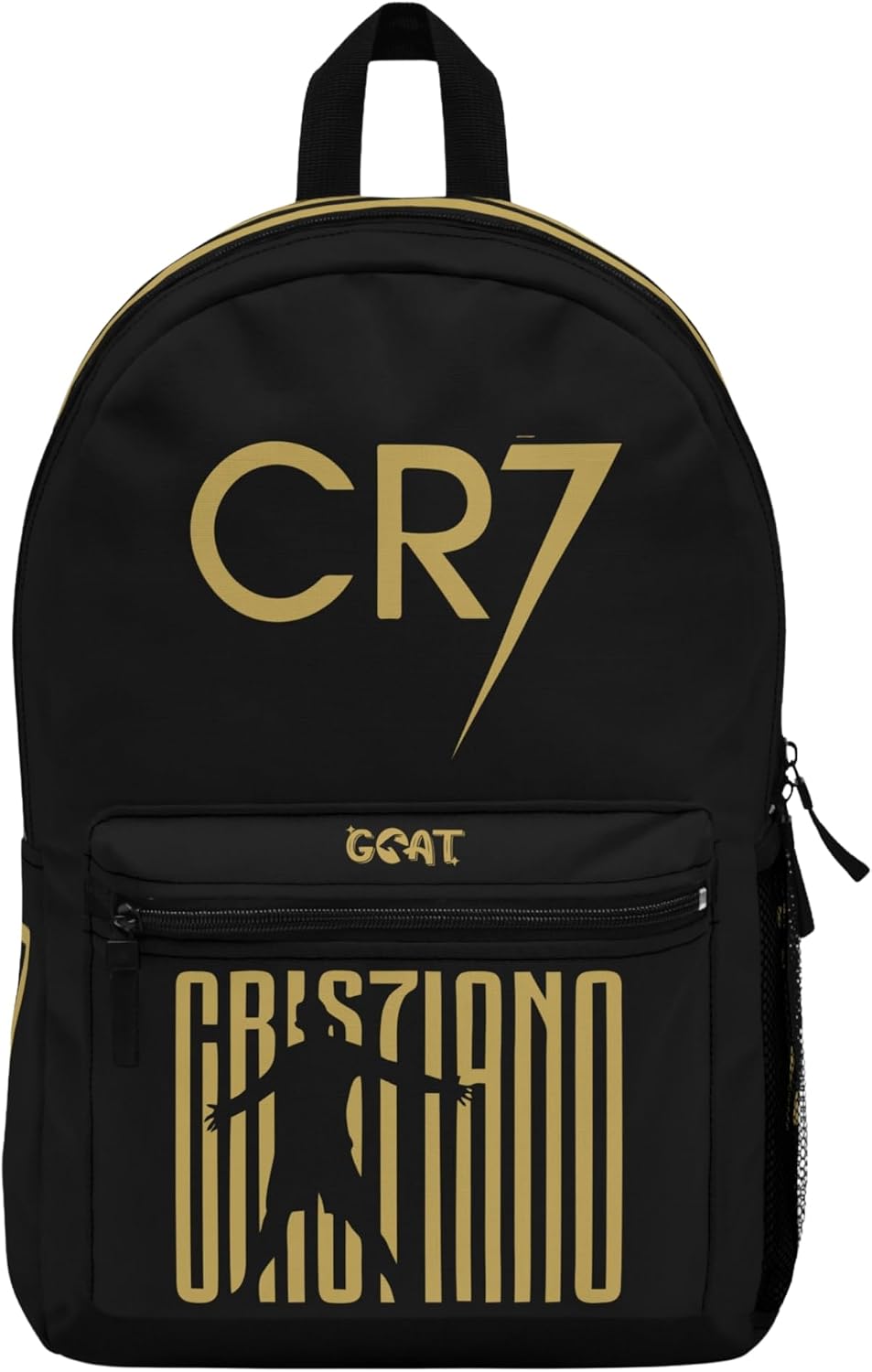 Ronaldo GOAT Backpack | Gold Edition #7 Legend Bag for Adults & Youth | Sports & Travel Daypack
