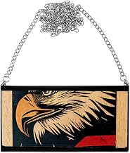 Bald Eagle Art Women's Wallet Clutch - American Flag Clutch for Women - Printed Women's Wallet Clutch