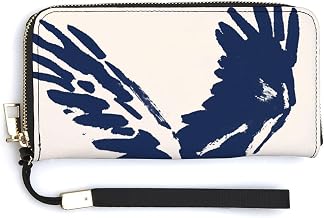 Flying Bald Eagle Vintage Simple PU Leather Clutch Long Bifold Wallet, Coin Purse Credit Pass Case, Durable Card-Holder Money Storage for Women Men