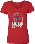 Haaland 9 Norway Tribute Graphic – 2026 Fans Ladies' V-Neck Tshirt