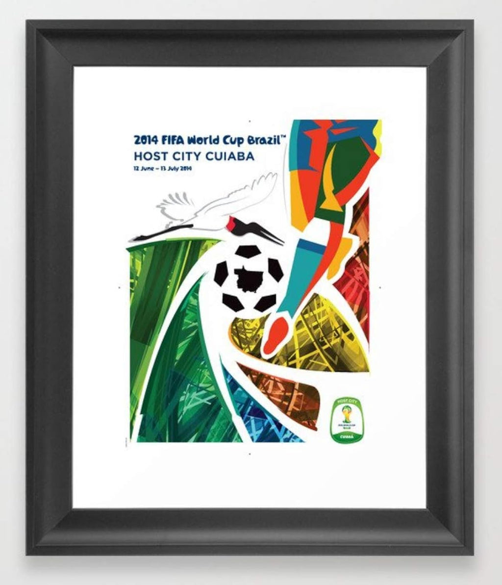 World Cup Brazil 2014 Cuiaba Host City Poster 16x20 Framed Print