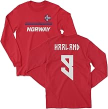 Norway Soccer Fans Haaland 9 Jersey Style Long Sleeve T-Shirt
