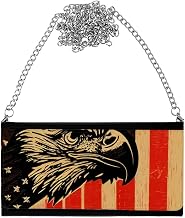 Bald Eagle Head Art Women's Wallet Clutch - American Flag Clutch for Women - Printed Women's Wallet Clutch