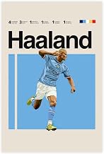 QEWRT Erling Haaland Poster Soccer Picture Canvas Bedroom Wall Decor Print Picture Office Dorm Room Decor Gifts Unframe:12x18inch(30x45cm)