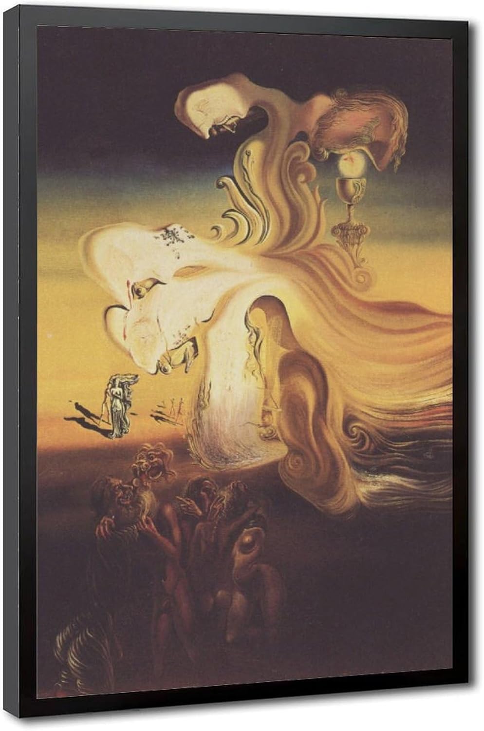 Profanation of The Host by Salvador Dali Posters Prints Canvas Deco Paintings Vintage Wall Art For Offices Living Rooms And Bedrooms Hanging Frame 12" L X 18" W
