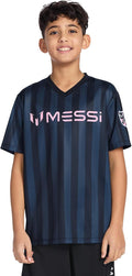 Boys' Lifestyle Short Sleeve Top, Loose-fit V-Neck Shirt with Logo, Comfortable