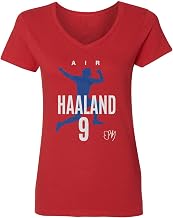 Air Haaland 9 Graphic Norway 2026 Soccer Fans Ladies' V-Neck Tshirt