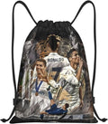 #7 Ronaldo Adult Drawstring Bags Gym Bag Sackpack Cinch For Gym Shopping Sport Yoga, Medium, Black