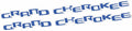 2017-2020 Grand Cherokee Door Emblem Overlay Decal Stickers - (Color: Reflective Blue)