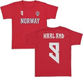 Norway Haaland 9 Inspired Soccer Jersey Style Toddler T-Shirt