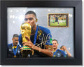 sufenvera Soccer Fans Photo Gifts - Print Signed Kylian Mbappe Framed Poster,Kylian Mbappe in the Qatar World Cup final Film Display,Gifts for Birthday Christms 8x6 Inches