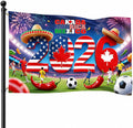 World Cup 2026 Outdoor Flag, Soccer Fans Banner, International Country Flag and Trophy Showcase, 59x35in Yard Sign (C)