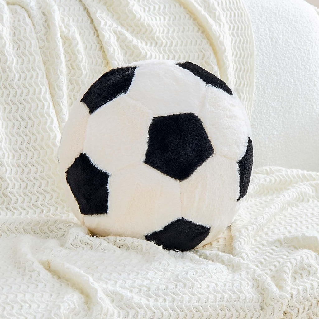 XVTRU World Cup Soccer Pillow Football Ball Throw Pillow Aesthetic Home Decor Soccer Plush Pillows Round Soccer Ball Decorative Pillow Soft Soccer Ball for Inside House Decor