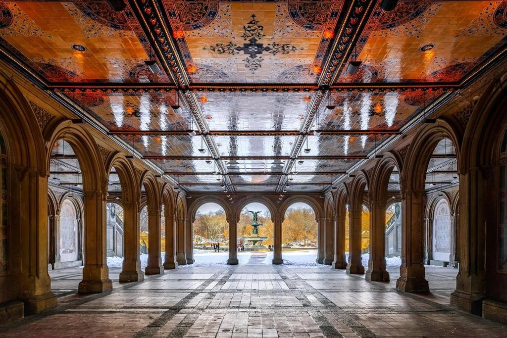 Bethesda Terrace Central Park New York City NYC Manhattan Photo Photograph Cool Wall Art Print Poster 36x24