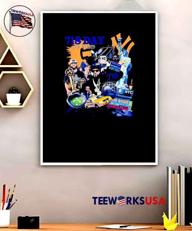718 Day July 18 2026 Brooklyn New York City Statue of Liberty NYC T-Shirt