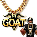 GOAT Turnover Chain - 7" Massive Gold Trophy Medal with Heavy Duty Chain | The Ultimate "Greatest of All Time" Award for Football, Basketball, Soccer | Funny Championship Swag for Kids & Adults