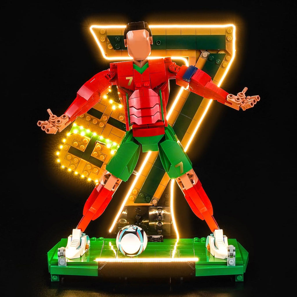 Lighting Compatible with Lego Cristiano Ronaldo – Soccer Legend, Creative Light Compatible with Lego 43016 (Not Come with Model) (43016 Light)