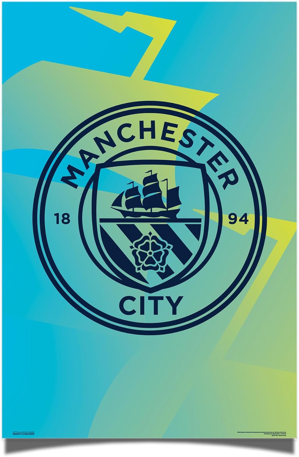 Desert Cactus Manchester City FC Poster Man City MCFC Football Soccer 11 x 17 Inch Room Office Décor Decoration Official Fan Gear (11x17 inch,Style 11)