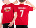 Ronaldo 7 Two-Sided Portugal Youth Graphic T-Shirt | Kids & Teens Fan Tee with Front & Back Print