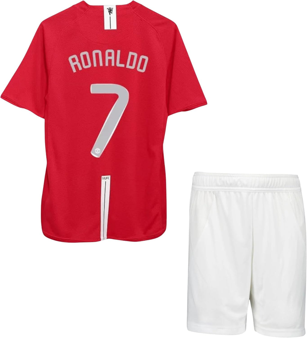 Youth 2008 Red Home Short Sleeve Kit Soccer Jersey Fan Version
