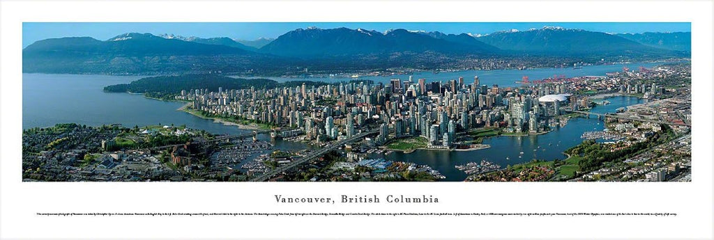 Vancouver, British Columbia - Blakeway Panoramas Unframed Skyline Posters