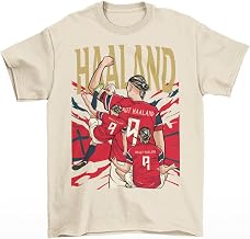 RatTrapTees Erling Haaland Cartoon Style Norway Football T-Shirt Adult Sizes