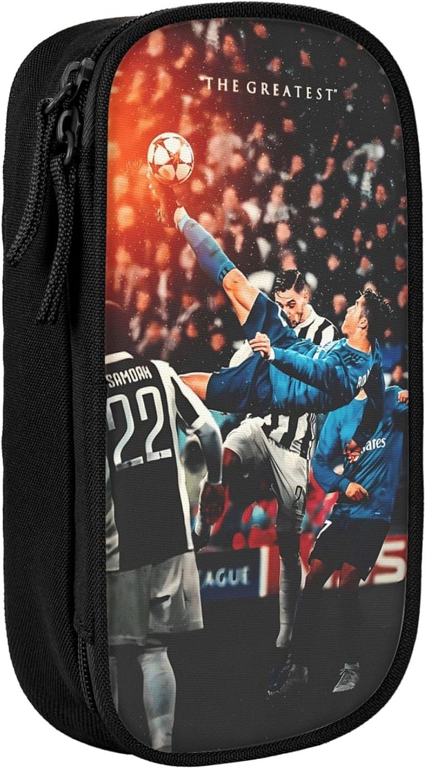 Ronaldo #7 Big Capacity Pencil Pen Case For Office College Large Storage High Capacity Bag Pouch Holder Box Makeup Bag For Adult, style9