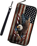 FUYOCWE Wristlet Wallet for Women,Large Capacity RFID Blocking Credit Card Holder Zipper Cash Wallets Cell-Phone Clutch Purse