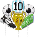 Soccer Ball Balloons Foil Balloon Set, Gold Champion Trophy, Field Design, Sports Celebration, World Cup Football, Boys Birthday Party Decor