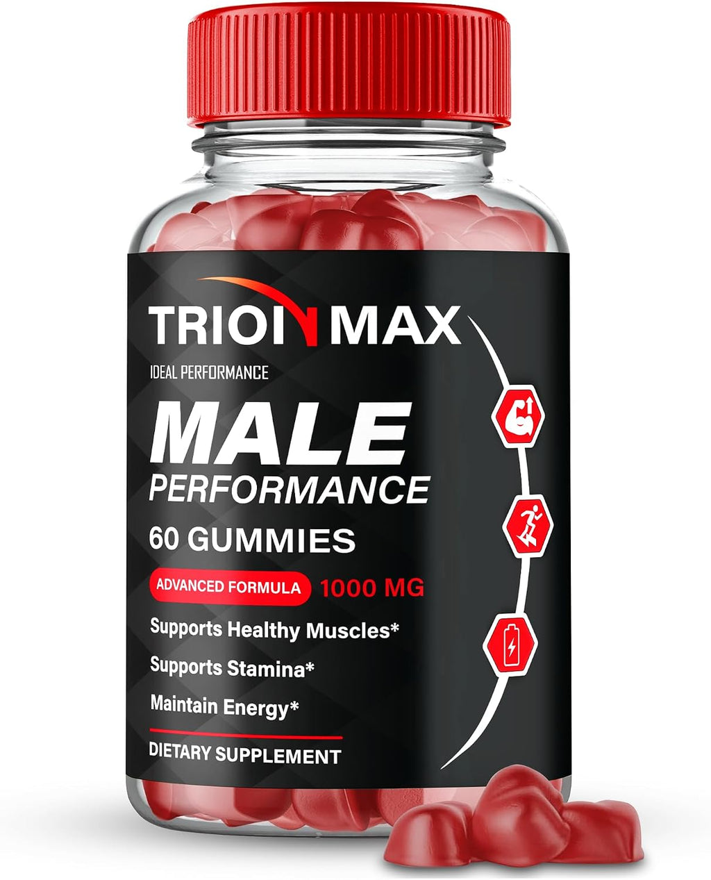 Trion Max Gummies, Trion Max Performance Gummy - Maximum Strength Supplement Gummies, All Natural Support Overall Health & Wellness, Premium TrionMax Advanced Support Gummy Reviews (60 Gummies)