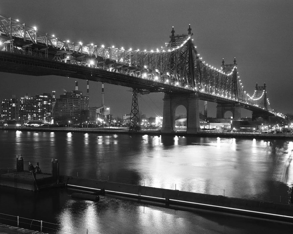 Picture Peddler 59th Street Bridge by Chris Bliss Landmark Landscape NYC Architectural Print Poster Image Size is 10x8 Overall Size is 14x11 Inches